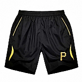 Men's Pittsburgh Pirates Black Gold Stripe MLB Shorts,baseball caps,new era cap wholesale,wholesale hats